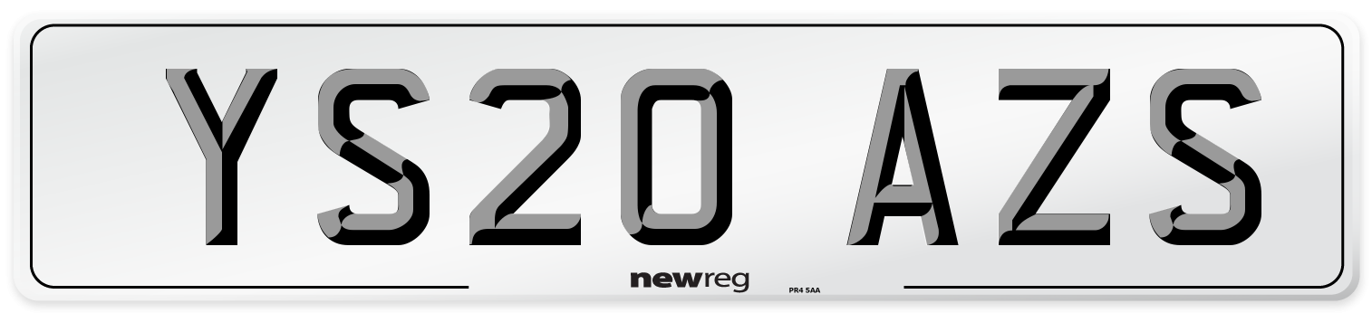 YS20 AZS Number Plate from New Reg